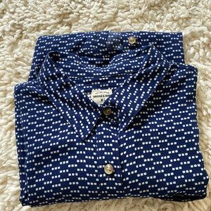 Bridge & Burn “Loren Navy Dot” short dress size XS